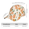 thumbnail image 2 of Fotbe Peaches Gorro Clásico de Béisbol, Gorra Ajustable con Broche Snapback, Gorro de Exterior de Algodón Suave, 2 of 6