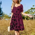 thumbnail image 2 of Butterfly pattern Short-Sleeved Dress dresses for womens02 festival outfit women, 2 of 6