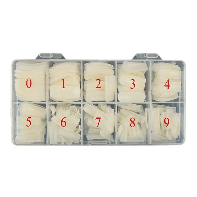 Thinsont 500pcs/Box Clear Natural DIY False Nail Tips Fake Nails Manicure Beauty Tools No.3