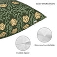 thumbnail image 5 of YFYANG Square Decorative Throw Pillow Case (Without Pillow Insert), Green Floral Line Pattern Bedroom Sofa Car Cushion Cover, 18"x18", 5 of 9