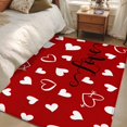 thumbnail image 5 of Rectangle Area Rug 4x6ft, Valentine's Day Red Love Arrows Non-Slip Non-Shedding Floor Mat, Romantic Heart Seamless Washable Sturdy Carpet for Living Room Bedroom Home Decor, 5 of 9