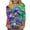Multicolor#4, variant on DDAPJ pyju 2025 Mardi Gras Shirt for Women Carnival Themed Outfit Party Tee Mask Graphic 3/4 Sleeve Tunic Tops Crewneck Parade Blouse Tshirt Multicolor L