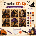 thumbnail image 6 of Halloween Diamond Art Kit for Adults, Cute Ghost Pumpkin Witch Pearl Painting Craft for Beginners, Spooky Fall Wall Decor and Gift, 6 of 6