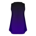 thumbnail image 3 of Soki Womens Plus Sized Tank Tops Summer Solid Pleat Flared Trendy Casual Blouse Button Tunic Sleeveless, 3 of 4