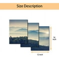 thumbnail image 5 of 3 Pieces Canvas Print Wall Art Set Blue Mountain Ranges & Green Forest Nature Wilderness Photography Realism Chic Scenic Relax/Calm Multicolor for Living Room, Bedroom, Office - 12"x16"x3, 5 of 6