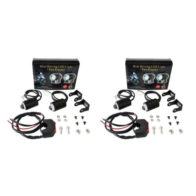Sidaley Faro de coche, motocicleta, impermeable, foco LED, Mini lámpara de luz, camiones, SUV, accesorios universales, 2 luces/1 interruptor 2 luces/1 interruptor 2piezas