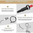 thumbnail image 5 of 2025 4 Pieces Propane Piezo Push Igniter Kit with Threaded Ceramic Electrode Ignition Plug Wire 30cm for Gas Grill, Fireplace, Heater, Stove, 5 of 5