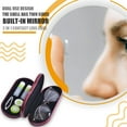 thumbnail image 1 of 2-in-1 Double Sided Portable Eyeglasses Storage Case with Built-in Mirror Contact Lens Container Dispenser Personal Eyes Care Red Type 2, 1 of 9