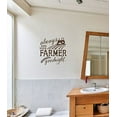 thumbnail image 4 of Always Kiss Your Farmer Goodnight Wall Vinyl Decals Lettering Sticker Master Bedroom Décor Quote, 12x12, Chocolate Brown, 4 of 5