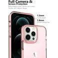 thumbnail image 4 of Shockproof Clear Design for iPhone 13 Pro case, Certified 6.6ft Drop Protection, Raised Edges Protect Camera and Screen, Double Anti-Collision Design Pink, 4 of 12