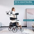 thumbnail image 6 of ELENKER Upright Walker, Stand Up Folding Rollator Walker for Seniors, Silver, 6 of 6
