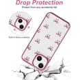 thumbnail image 4 of Compatible with iPhone XR Bow Phone Case, Cute Clear Pink Ribbon Bowknot Pattern Aesthetic Soft TPU Transparent Cases Full Camera Protective Phone Cover for Women Girly - Pink, 4 of 14