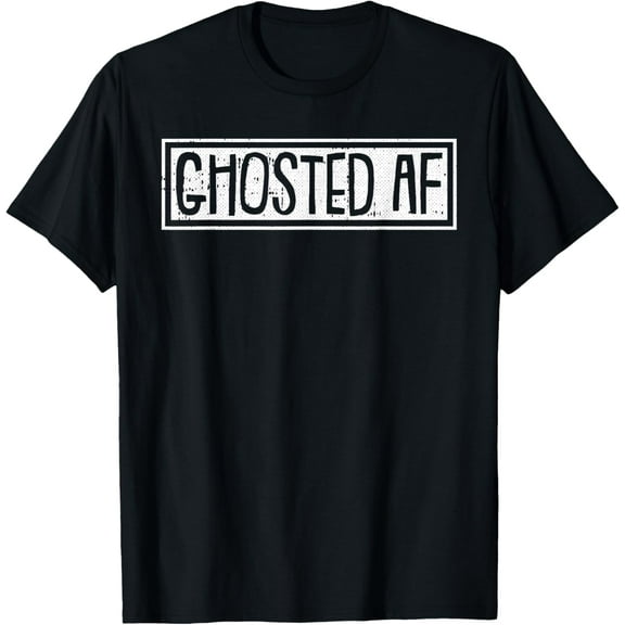 Ghosted AF Lazy Halloween Costume Funny Dating Pun Humor T-Shirt