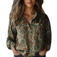 thumbnail image 3 of Women'S Tops, Tees & Blouses Gsakboxl Women's Fashion Printed Cotton Long Sleeve Button Down Shirt Casual Loose All-Match Blouse Soft Breathable Daily Top for Spring Autumn Outdoor Leisure & Commute, 3 of 4