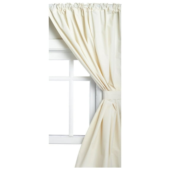 JaLuayh Vinyl Bathroom Window Curtain, Bone, 45" x 36" (WC-15)
