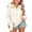 White, variant on Big Girls Waffle Knit Zip Up Hoodie with Pockets, White Lightweight Casual Jacket with Faux Faux Fur Pom Poms,Size 13-14 T