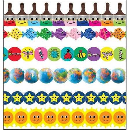 Colorful Smiles Border Trim Assort Pk/6