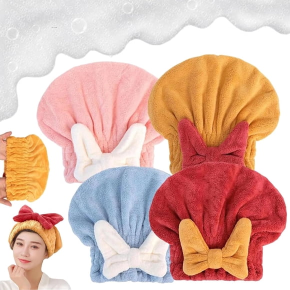 Nueva toalla para el cabello súper absorbente, toalla para el cabello suave y engrosada de secado rápido, turbante seco, toalla para el cabello húmedo, para todo tipo de cabello, portátil y fácil de u