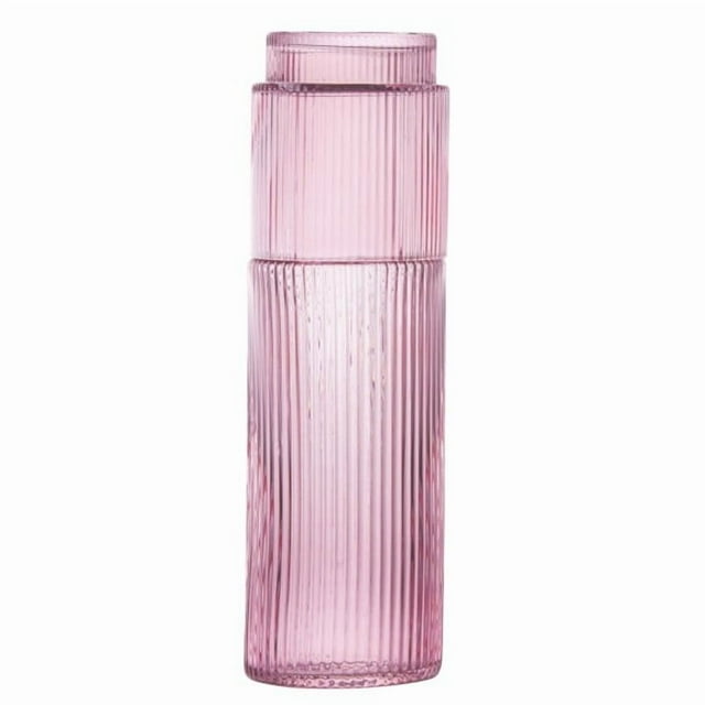 Brilliant - Ensemble Carafe de Chevet et Gobelet Striped - Rose