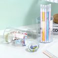 thumbnail image 1 of Plastic Transparent Polygonal Pen Holders Student Stationery Organizer Pen Holders Cosmetic Brush Organizer Desktop Storage, 1 of 5