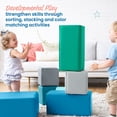 thumbnail image 5 of ECR4Kids SoftZone Quad Fold-N-Go Mat and Patchwork Toddler Blocks, Soft Play, Contemporary, 8-Piece, 5 of 9