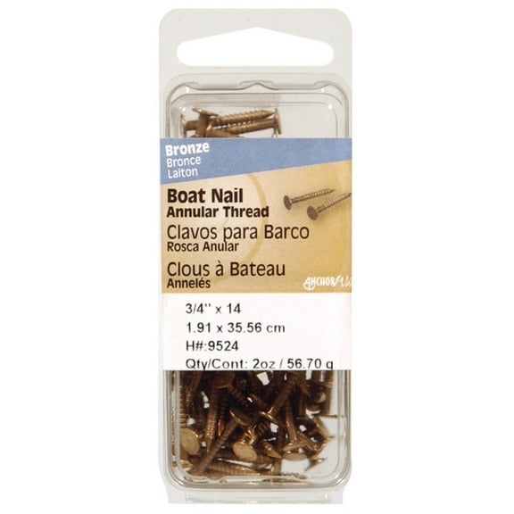 Hillman 1-1/4 in. Boat Bronze Stainless Steel Nail Flat