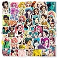 thumbnail image 2 of Paquete de pegatinas Fashion Girl, 50 unidades, calcomanías estéticas impermeables, 2 of 2