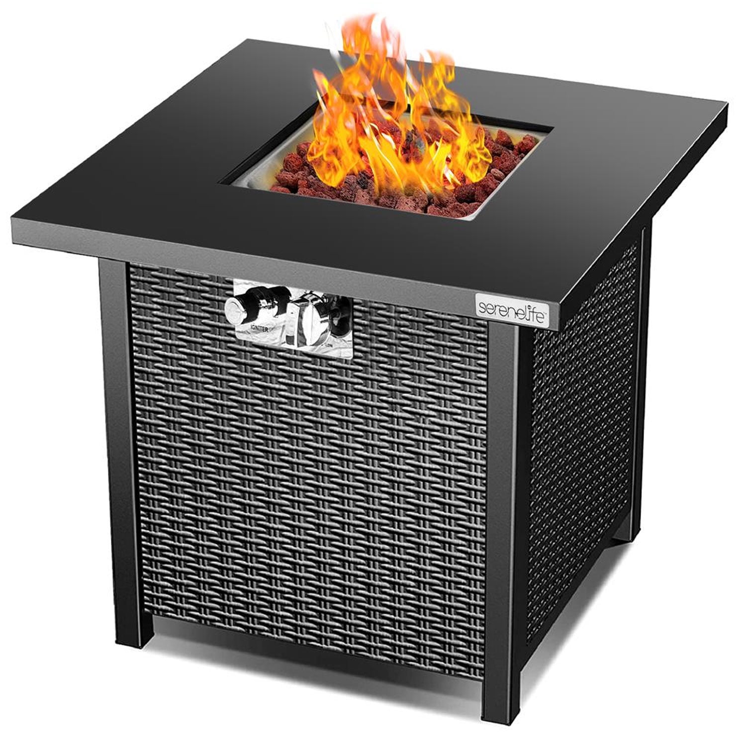 Serene Life Propane Gas Outdoor Patio, Make A Gas Fire Pit Table