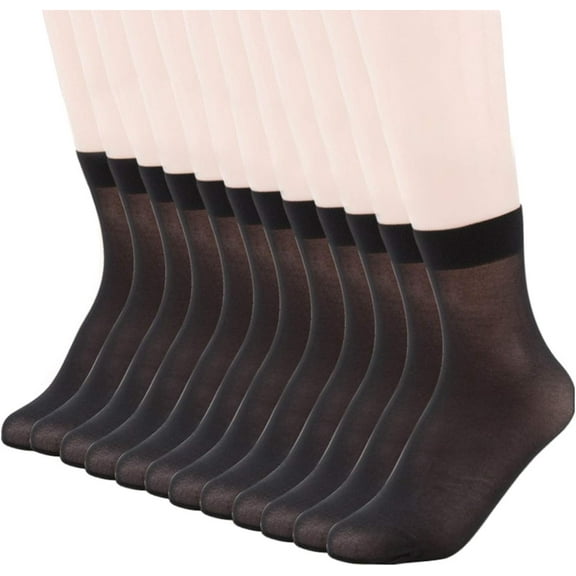 CAILDANL 12 Pairs Women's Ankle High Sheer Socks