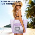 thumbnail image 3 of Mesh Beach Bag, Extra Large Beach Tote with Zipper Pocket Pool Bag for Cruise/Swim/Vacation Essentials, 3 of 7