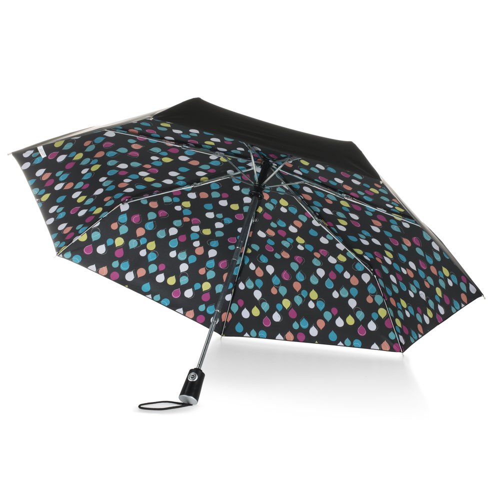 totes Auto Open Close Umbrella with Under Print Canopy