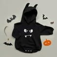 thumbnail image 3 of GYRATEDREAM Infant Baby Boy Girl Halloween Outfit Toddler Devil Hoodie Sweatshirt Romper Long Sleeve Bodysuit Cute Fall Clothes for 3-24 Months Black, 3 of 8