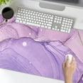 thumbnail image 6 of Light Purple Gold Marble Mouse Pad 35.4 X 15.7 Inch XXL Abstract Art Print Full Desk Mousepad Extended Large Non-Slip Rubber Base Big Keyboard Mat with Stitched Edges for Gaming Office, 6 of 6