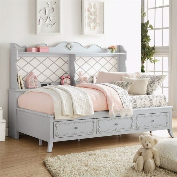 ACME Furniture Edalene Storage Daybed in Gray