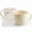 Ivory, variant on Kook 25-Oz Soup Cup Travel Mug with Handle & Microwave Lid, Set of 2 Blueberry & Orange