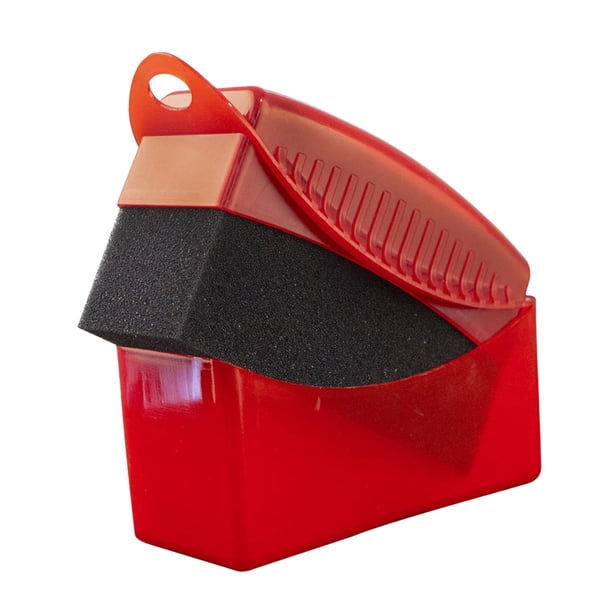 Aplicador genérico de apósito para neumáticos, almohadilla aplicadora de esponja resistente para brillo de neumáticos de coche Rojo