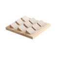 thumbnail image 4 of kurtrusly Wood Earring Card Holder w/ Tray Jewelry Display for Accessory 9 Pair Cream 1Set, 4 of 6