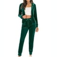 thumbnail image 5 of qolati Womens Sports Outfits Set 2 Piece Tracksuits for Women Velvet Long Sleeve Workout Sweatsuits Hoodie Sweatshirt Pants with Pockets, 5 of 5