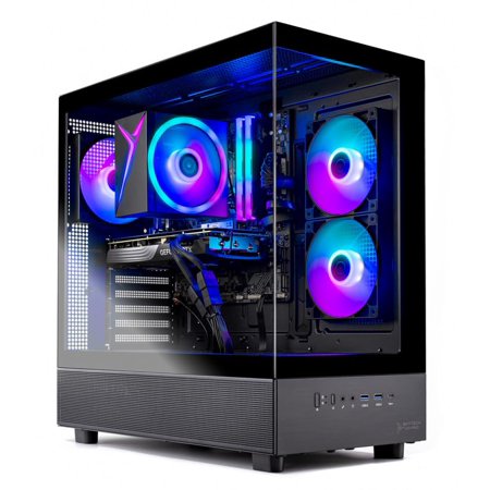 Skytech Azure Gaming PC Desktop, Ryzen 7 7700 3.8 GHz (5.3GHz Turbo), NVIDIA RTX 5060 Ti 16GB, 1TB NVMe SSD, 16GB DDR5 RAM 6000, 650W Gold PSU, Wi-Fi, Win 11