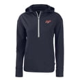 thumbnail image 2 of Women's Cutter & Buck Navy Dayton Flyers Vault Daybreak Eco Recycled Half-Zip Hoodie, 2 of 3