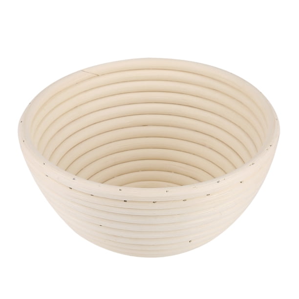 Cesta de ratán redonda para masa de pan estilo europeo, 18 x 9 cm