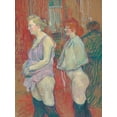 thumbnail image 2 of Toulouse-Lautrec, Henri de 15x18 Gold Ornate Wood Framed with Double Matting Museum Art Print Titled - Rue des Moulins, 1894, 2 of 4