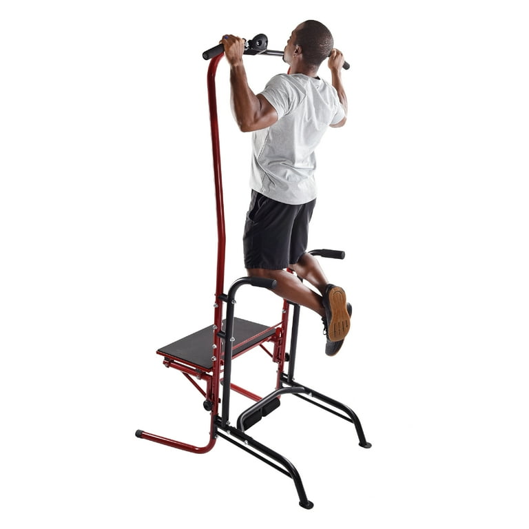 Stamina X AMRAP Power Tower Dip Stand with Adjustable Plyo Box Red Walmart