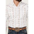 thumbnail image 3 of Ely Walker Men's Floral Striped Long Sleeve Pearl Snap Western Shirt - 2027095-WH Medium, 3 of 4