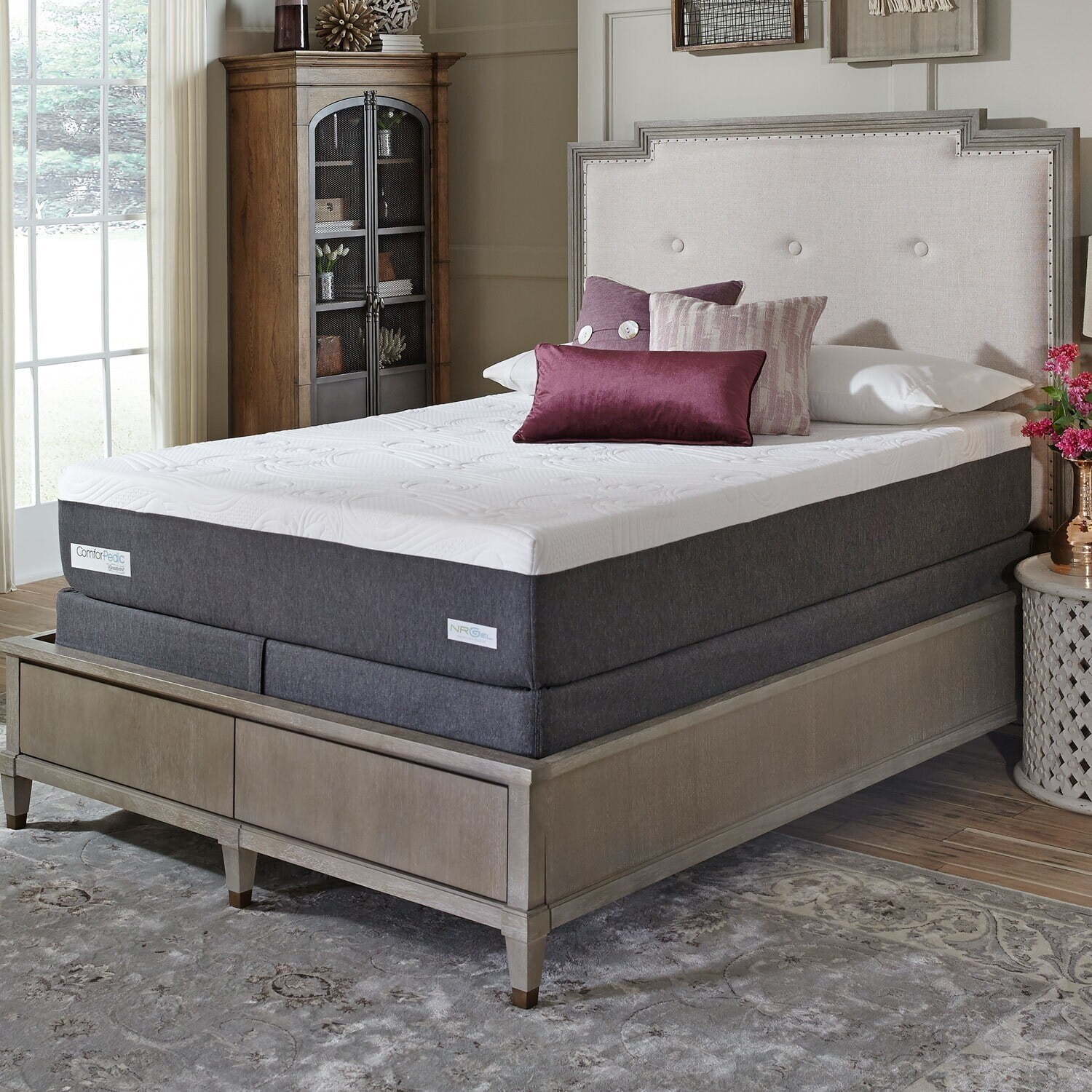 Beautyrest ComforPedic from 12inch NRGel Mattress Set Queen Walmart