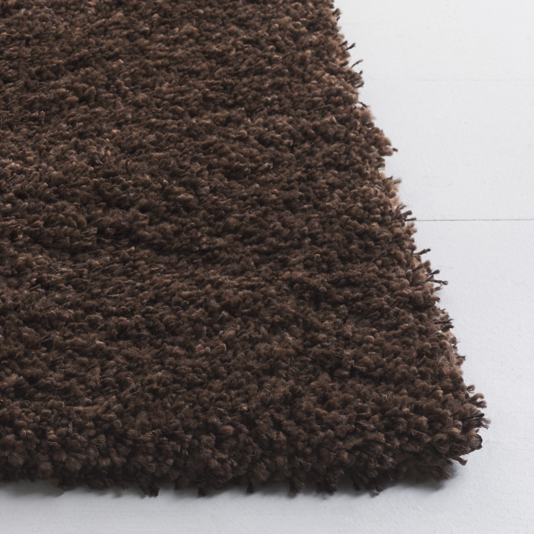 Safavieh California Plush Solid Shag Area Rug, Brown, 6' x 8'