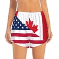 thumbnail image 2 of Salouo USA Canada Flag Print Women's 2 in 1 Running Shorts Double-Layer Shorts Athletic Workout Gym Yoga Shorts Running Shorts for Women-XX-Large, 2 of 7