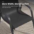 thumbnail image 6 of DIFY 7-Piece Patio Dining Set for 6, 50" Metal Round Table with 6 Stackable Chairs, Black&Black, 6 of 8