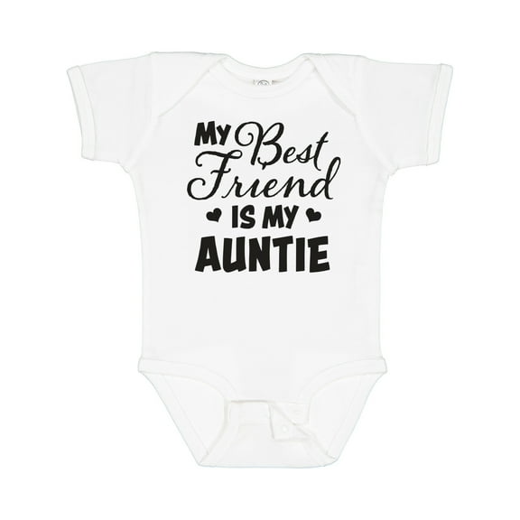 Inktastic My Best Friend is My Auntie with Hearts Boys or Girls Baby Bodysuit