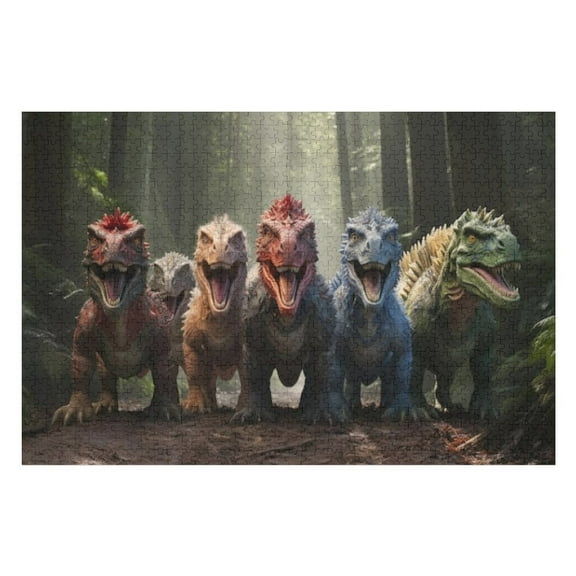 Puzzles for Adults 300 Pieces - Dinosaur Park Funny Challenging Jigsaw Puzzle Perfect for Game Nights